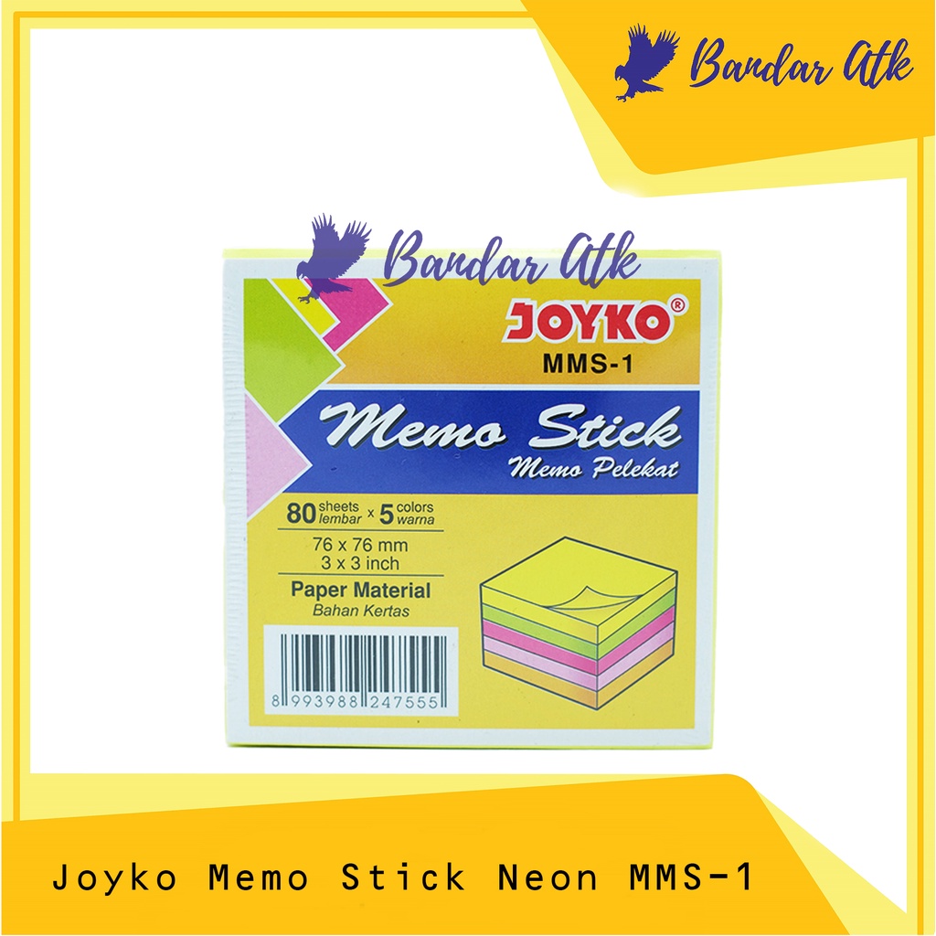 

JOYKO Memo Stick MMS-1 Sticky Notes Kertas Memo Tempel [1 PAD]