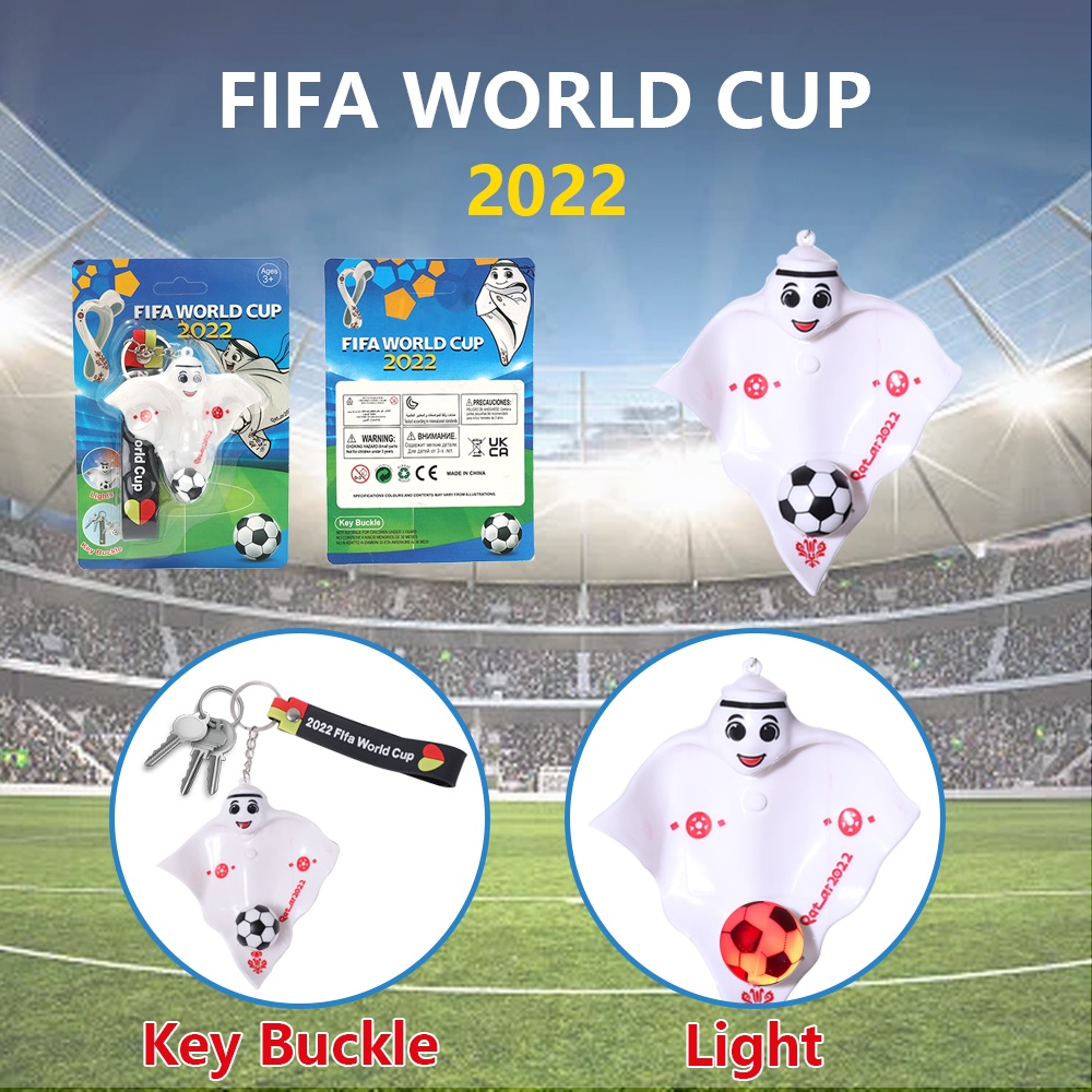 Gantungan Kunci Desain Maskot Piala Dunia 2022 Dengan Lampu Luminous