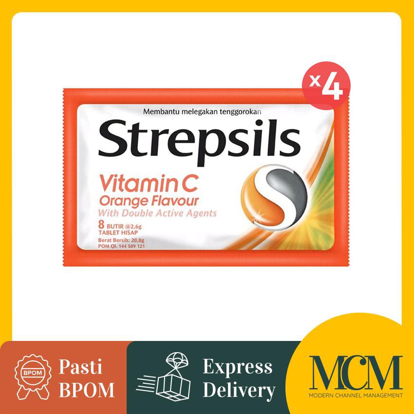 

Permen Strepsils Pelega Tenggorokan Orange 8 Butir - 4 Pcs