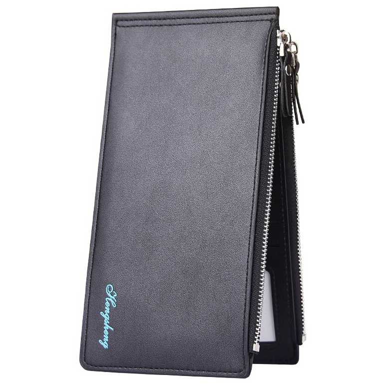 Dompet Kulit Pria Resleting Ganda