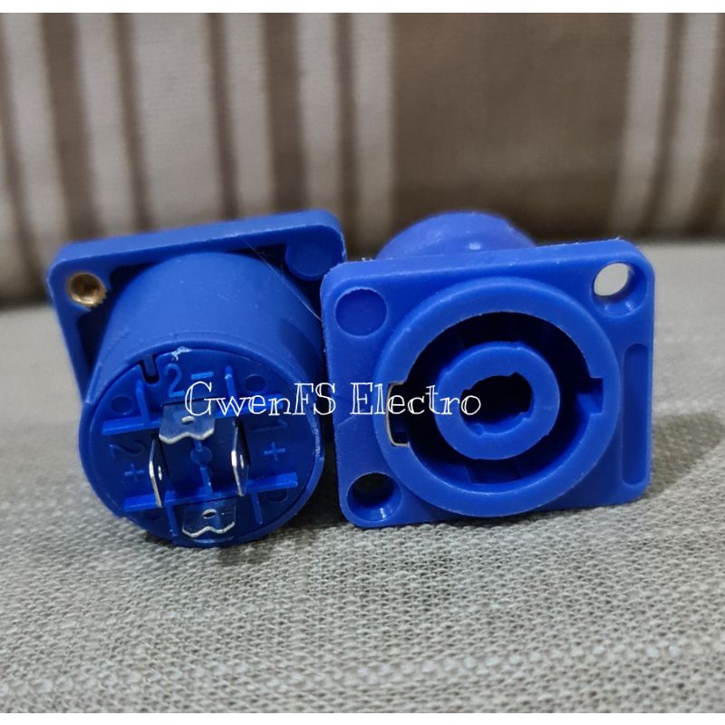 Socket Speakon Soket Spikon Biru Hitam