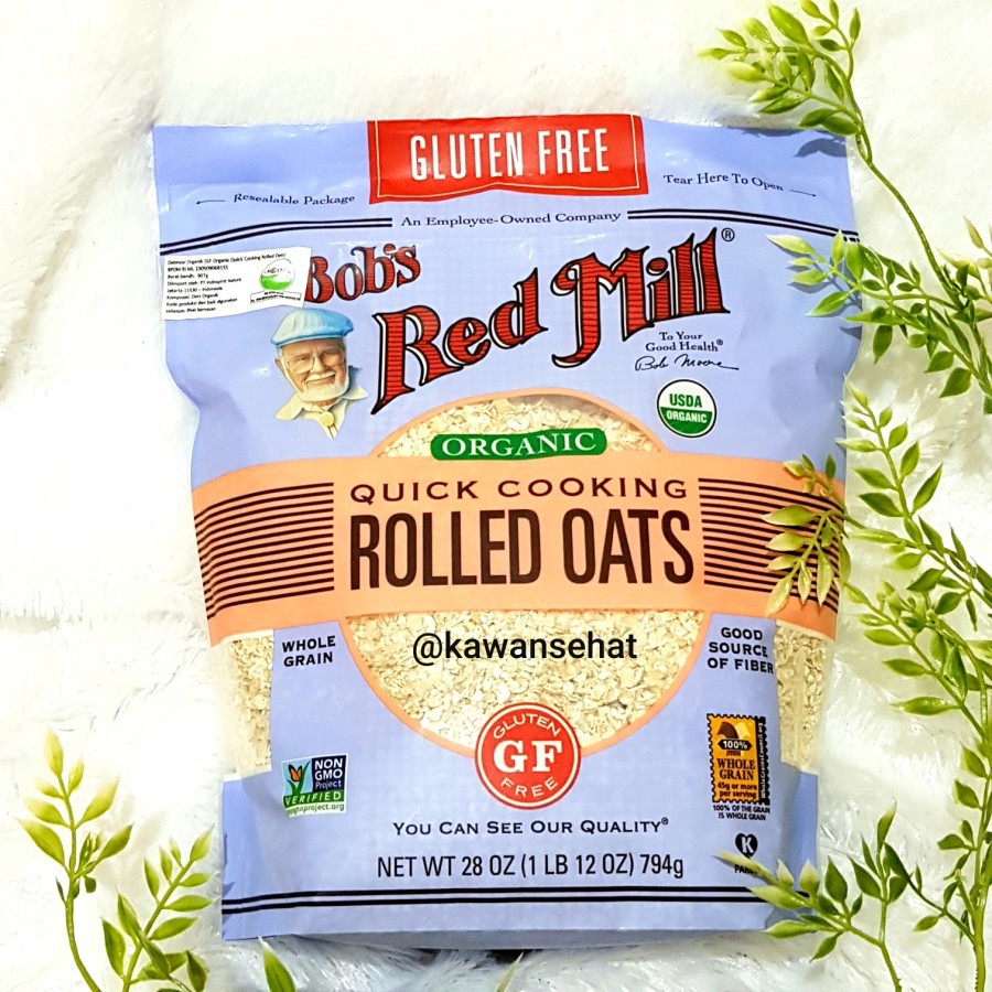 

Bob's Red Mill Organic Quick Cooking Oats Gluten Free Havermout 794gr