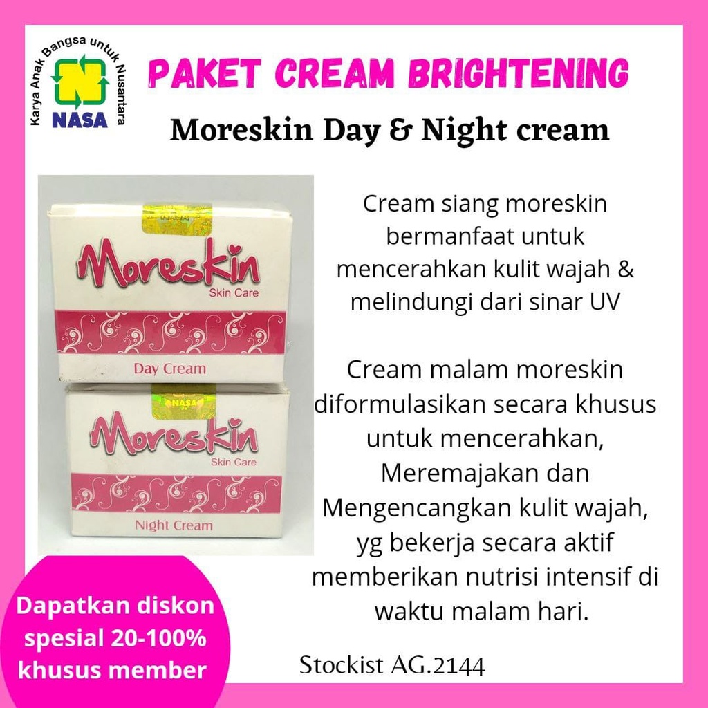 Moreskin Night Cream & Moreskin Day Cream / scp scm Nasa