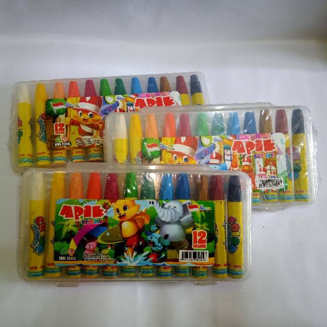 Apik Crayon Murah 12 warna Apik Krayon 12 Warna Apik Oil