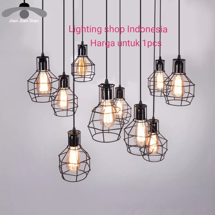 L690 lampu  gantung hias  decor vintage retro Shopee  Indonesia