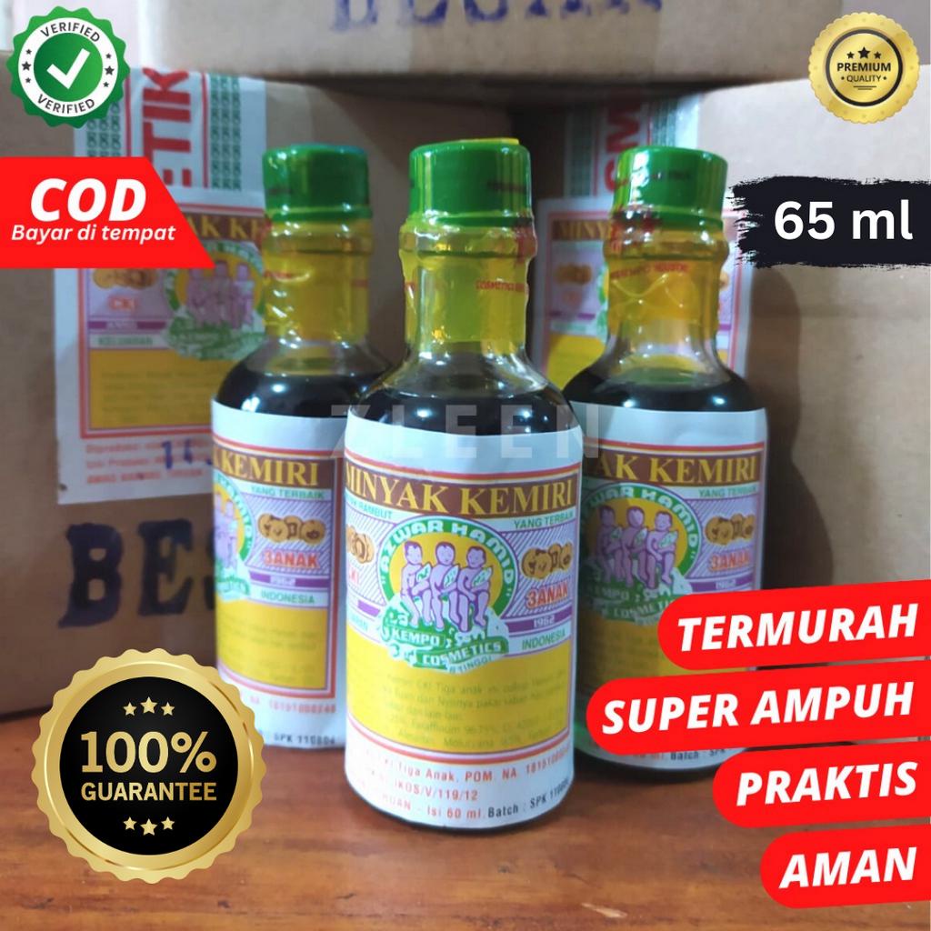 Minyak Kemiri Cap 3 Anak CKI Asli Minyak Rambut Cap Tiga Anak Original 65 ml