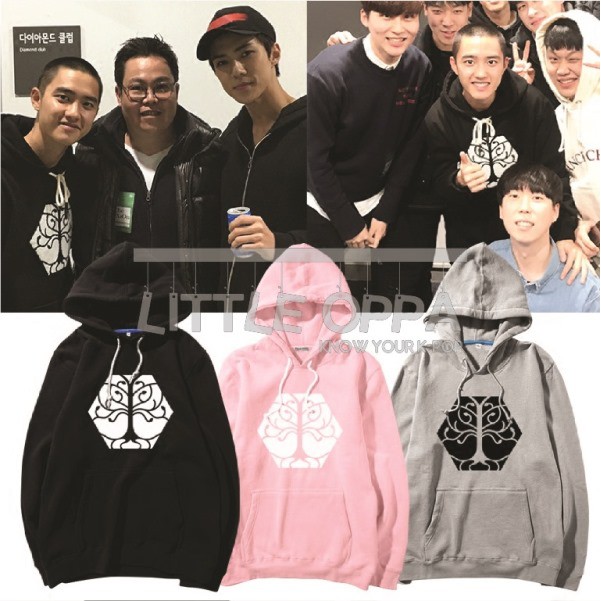 JACKET HOODIE E X O THE ELYXION BIG LOGO
