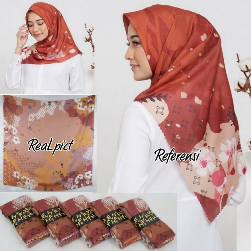 hijab voal segi empat motif terbaru2021 jilbab voal tepi lasercut