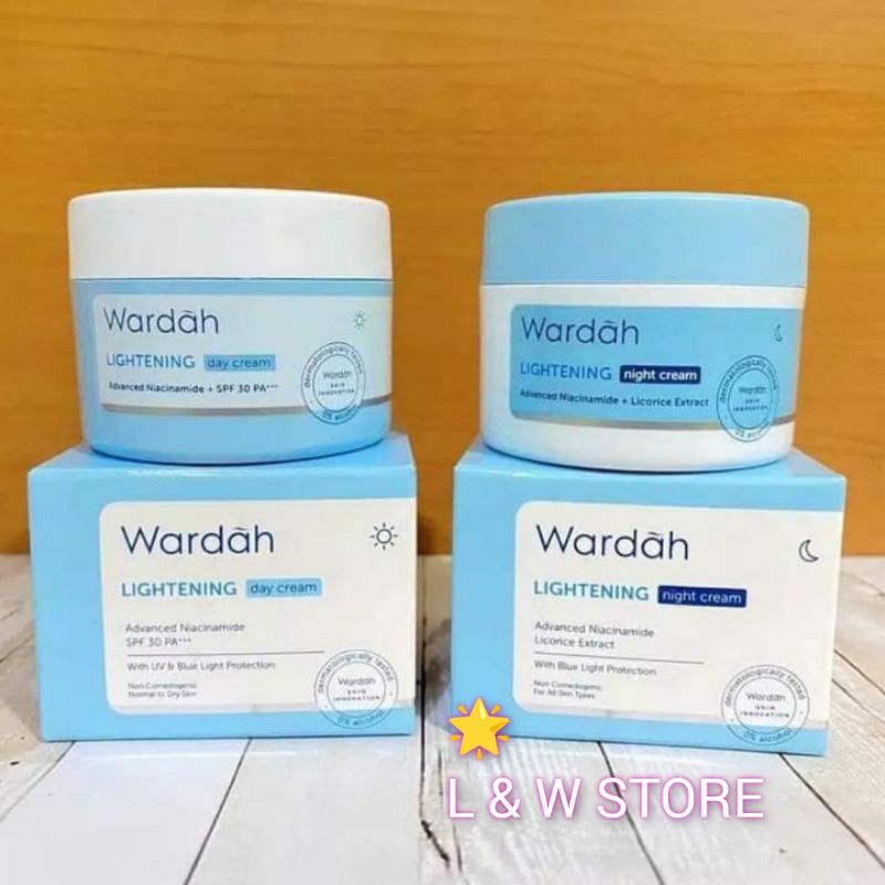 Wardah Lightening Day Cream &amp; Night Cream 30 gr/Original