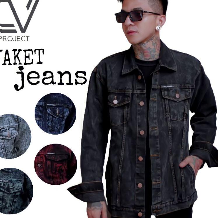 Bagus Dipakai.. THE BOJIEL - jaket jeans pria premium bordir terbaru bahan tebal ukuran M L XL / jak