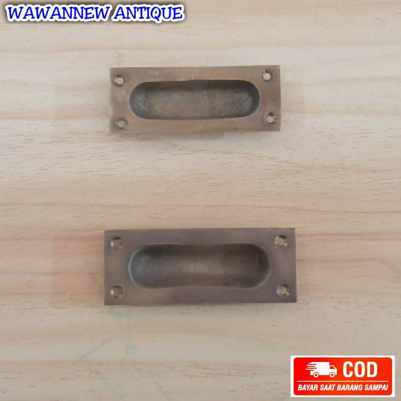 TERMURAH Handle / Tarikan Laci Lemari Pintu Sliding Com Geser Kuningan 9cm