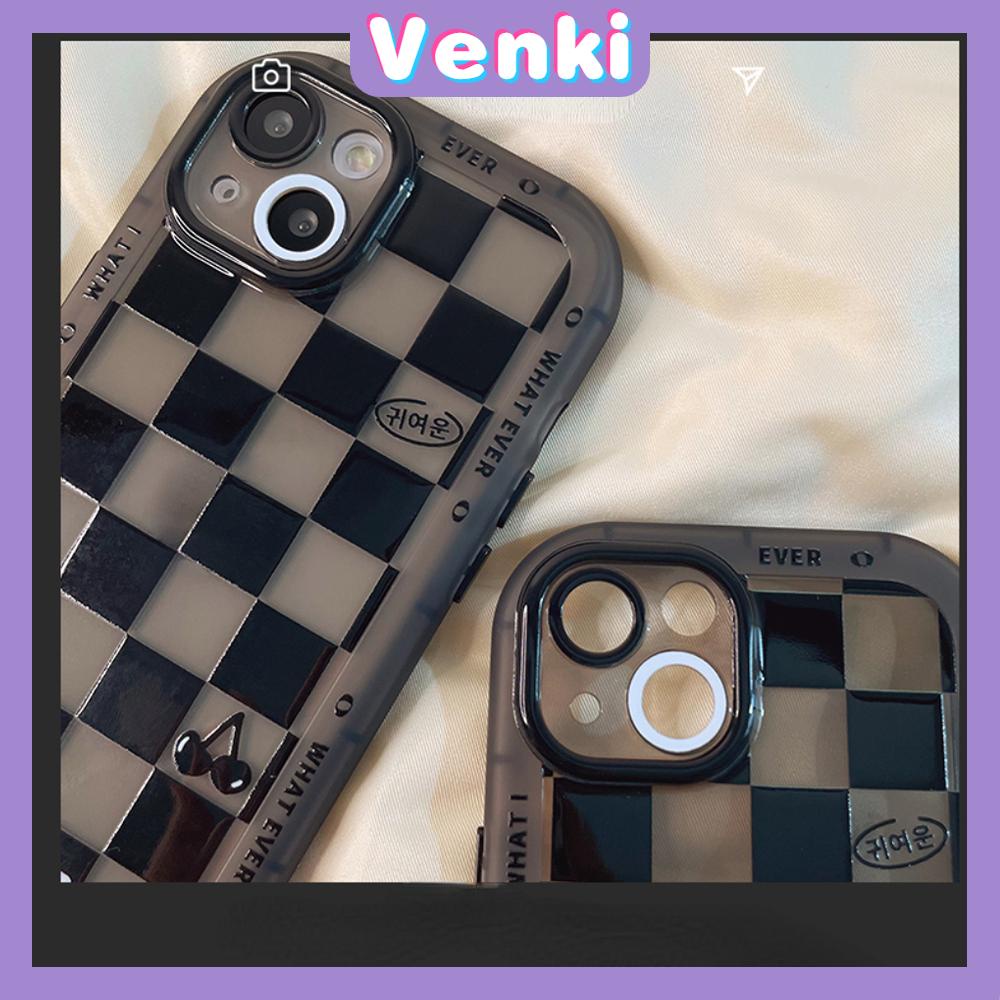 iPhone Case Silicone Soft Case Clear Case Airbag Shockproof Camera Protection Glossy Black Checkerboard Compatible For iPhone 14 Pro Max 13 Pro Max 12 Pro Max 11 Pro Max xr xs max