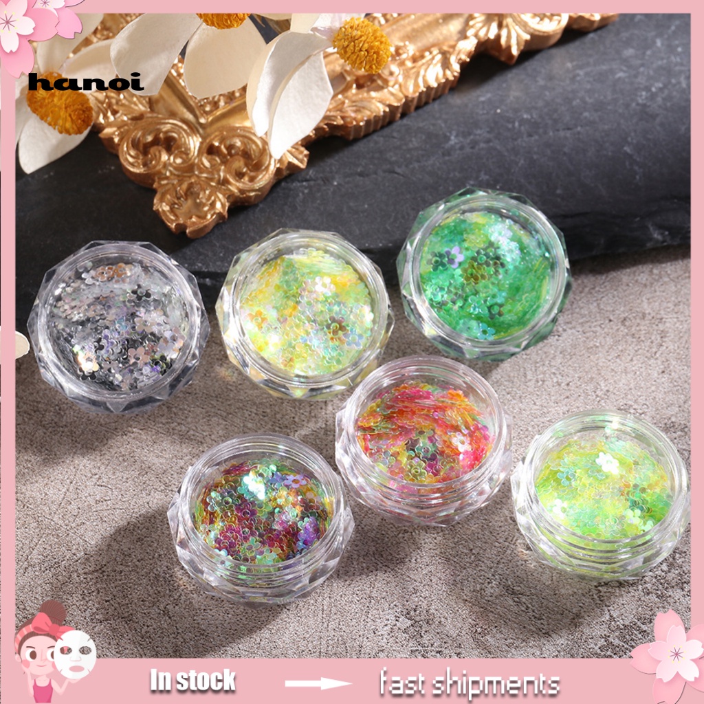 Han 1 Kotak Sequin Glitter Berkilau Untuk Dekorasi Nail Art / Manicure