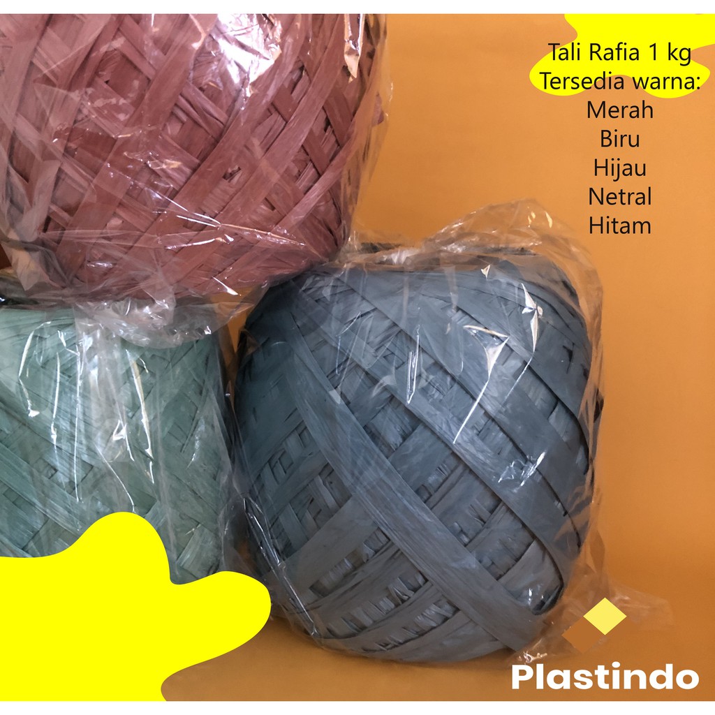 

Tali Rafia 1 kg WARNA HITAM | Tali pengikat Kuat dan Bagus | Tali Rafia