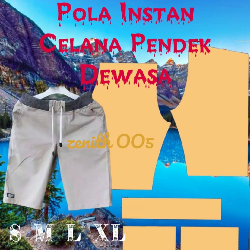 Pola Instan Celana Chinos Pendek Pria Dewasa