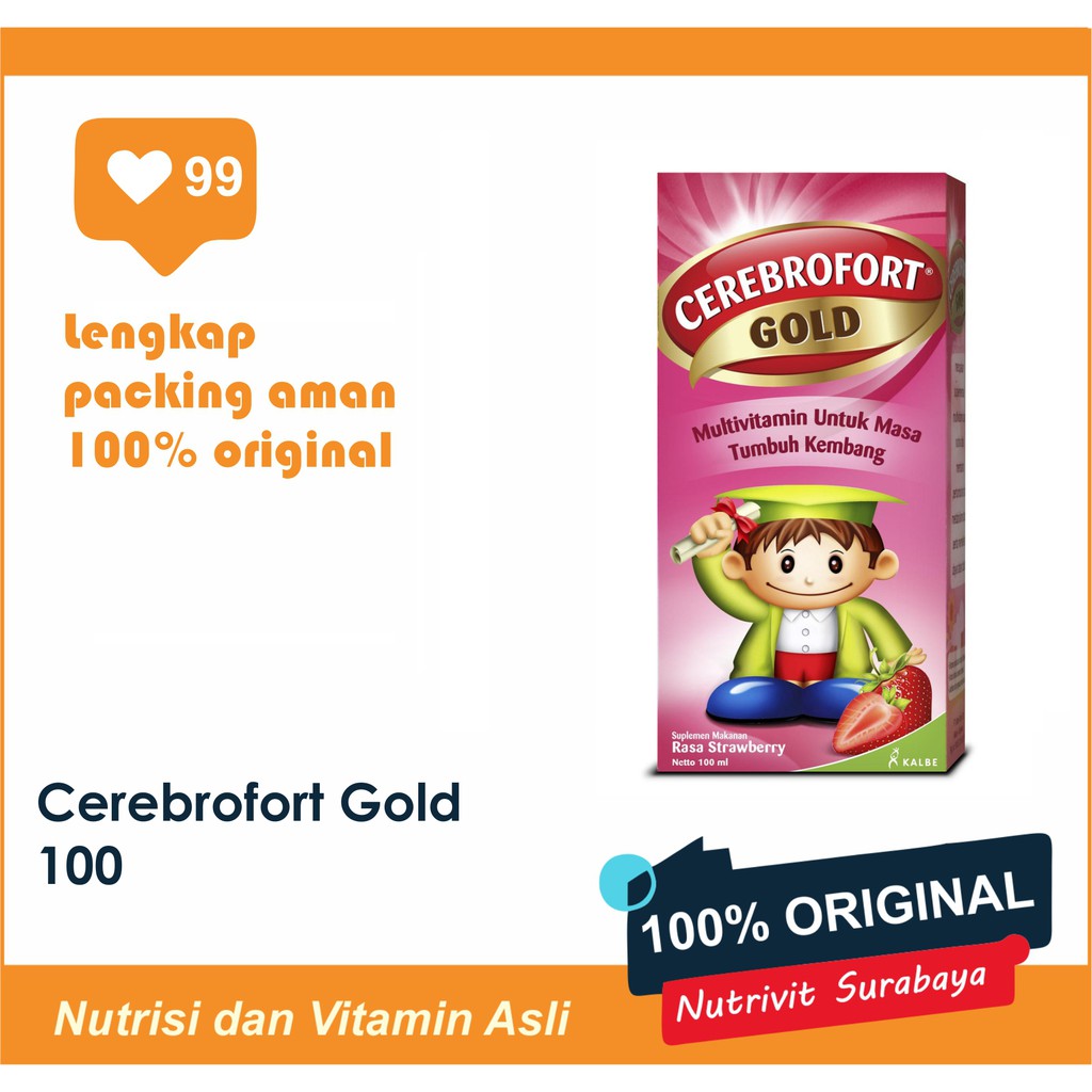 CEREBROFORT GOLD STRAWBERRY 100ML