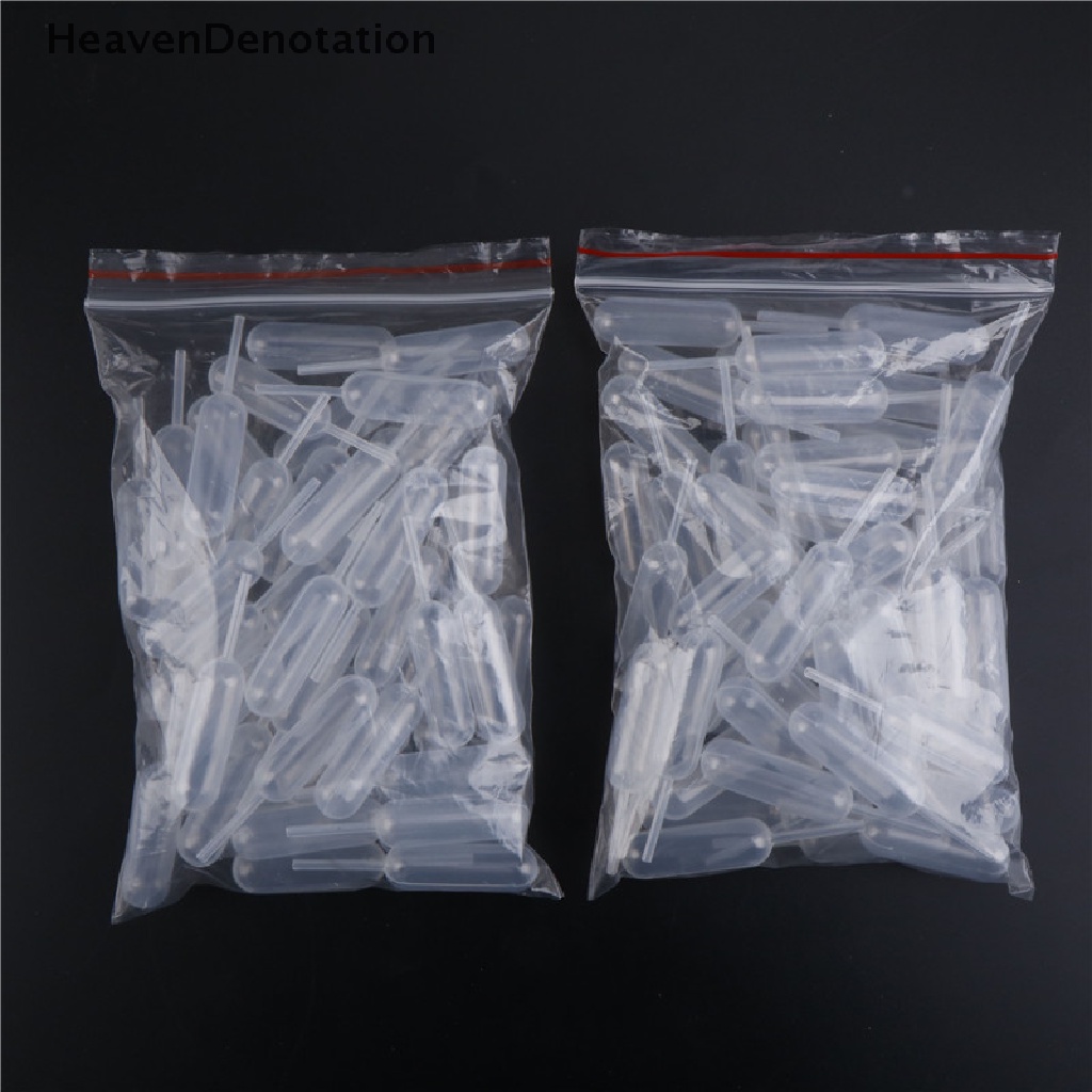 [HeavenDenotation] 100pcs Plastic Squeeze 4ml Transfer Dropper Disposable Pipettes For Cupcake