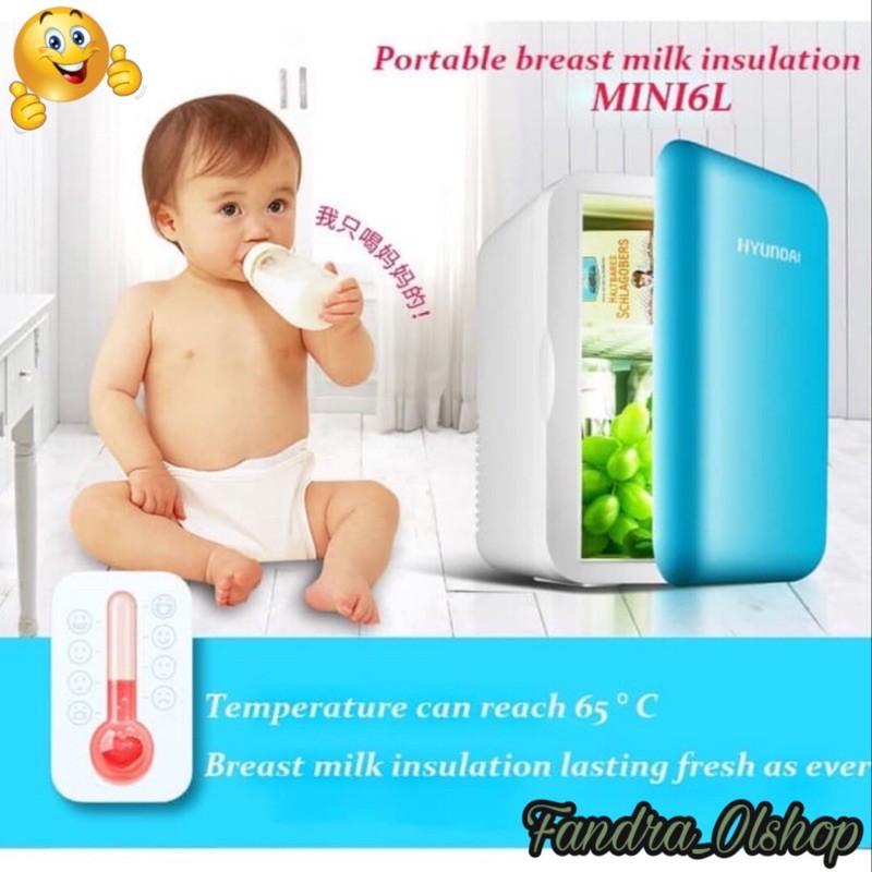 Car Refrigerator 6 L | Kulkas Mobil | Mini ASI Fridge | Hot Cold Portable. Kualitas Terbaik 