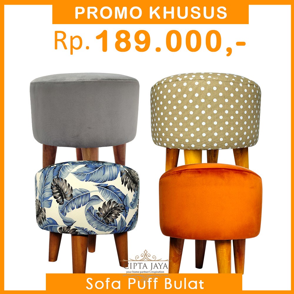 Sofa Kecil kursi  Stool Sofa Puff  Bulat  Murah Nyaman 