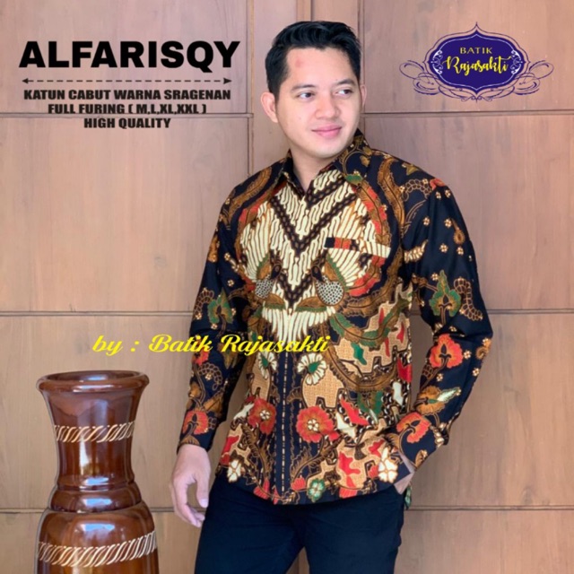 BATIK ALFARISQY FULL FURING KATUN CABUT WARNA SIZE M-XXL ASLI SOLO