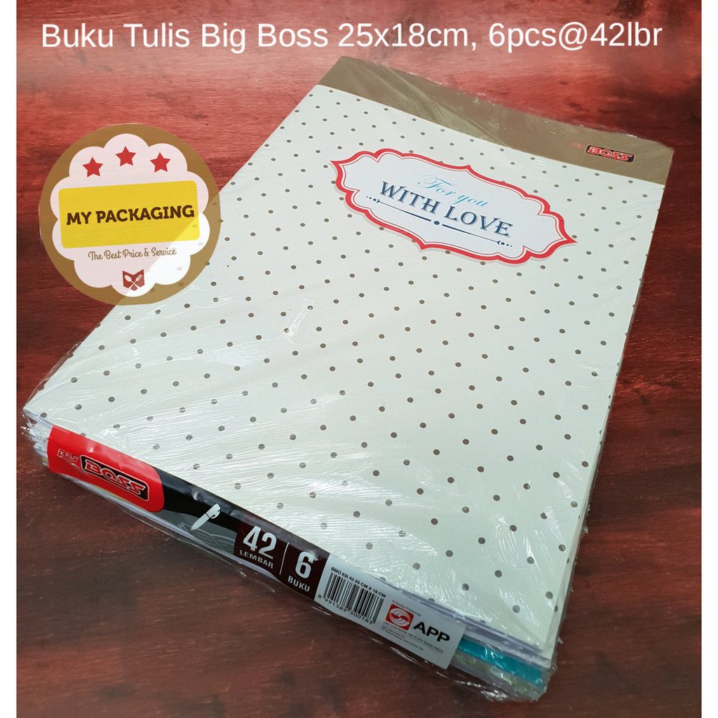 

Langsung Order Buku Tulis Big Boss 42lbr per pack isi 6 Buku Berkualitas
