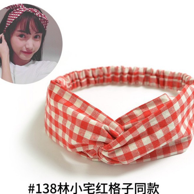 Premium Bandana Simpul Twist Elastis Ala Korea Untuk Wanita Bando Motif Bunga Kekinian Import