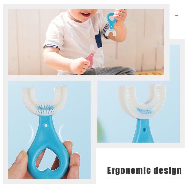 sikat gigi anak bentuk U bahan silicon / training toothbrush / toothbrush baby silicon