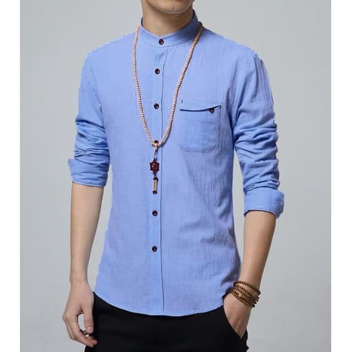 keren KOKO DUDE BAJU KOKO LENGAN PANJANG GROSIR TANAH ABANG LEBARAN   Abu