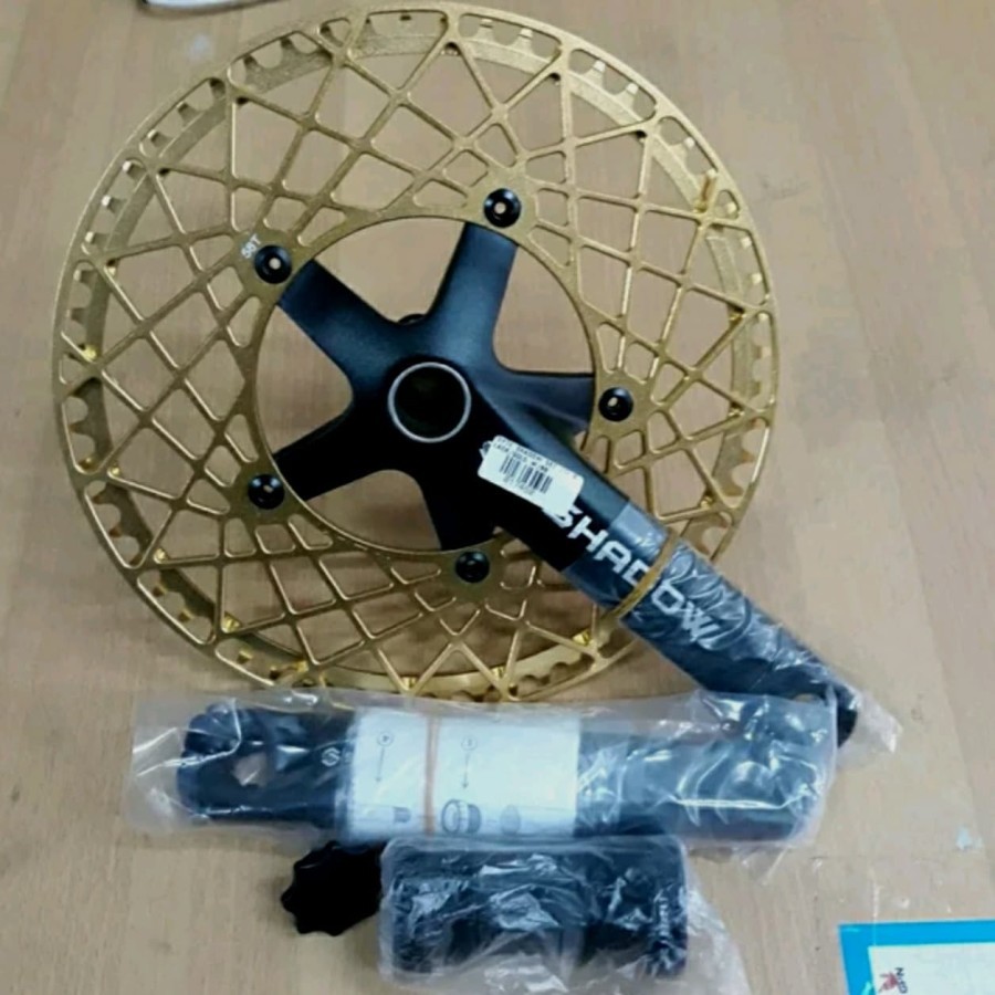 Crankset SYTE Shadow HT2 Gold 56T Sepeda Lipat