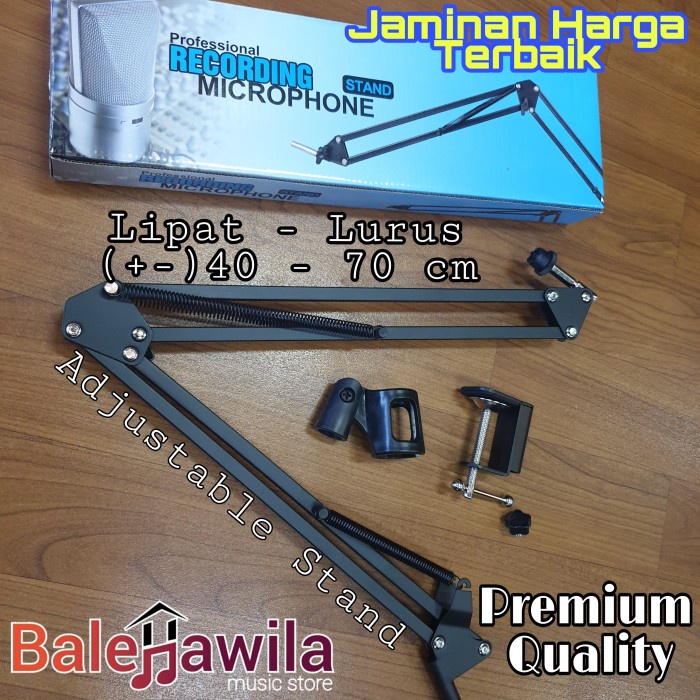 PROMO Stand Mic microphone jepit meja Recording Podcast Stand Bracket Mic