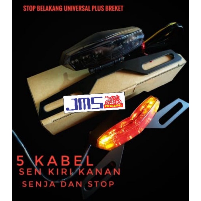 lampu stop led plus sen universal plus breket rxk vixion cb r15 tiger verza fu mx mxking cbr xable