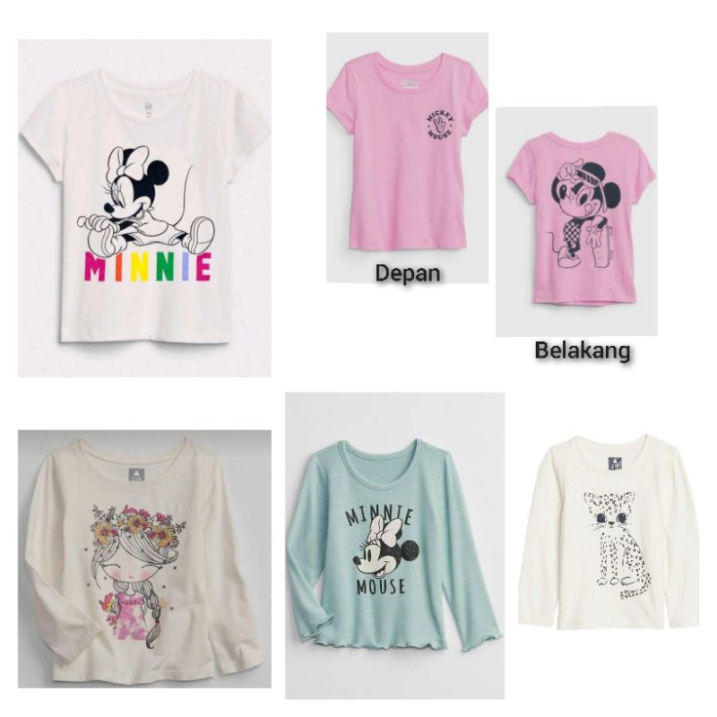 kaos baby gap anak perempuan