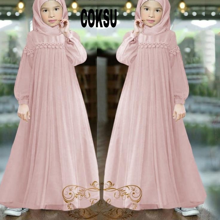 GAMIS NURAINI KID 3-4th / 4-5th / 5-7th Maxi DRESS ANAK FFed