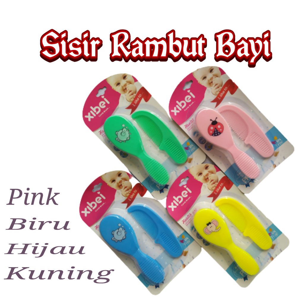 Sisir Rambut Bayi Set I Baby Comb Brush Set