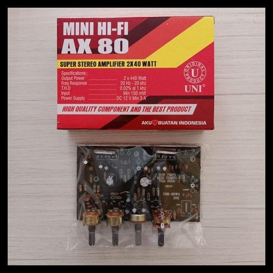 Kit Ax 80 Stereo Tda-2005 Amplifier 2X40 Watt + Heatsink Kode 1109