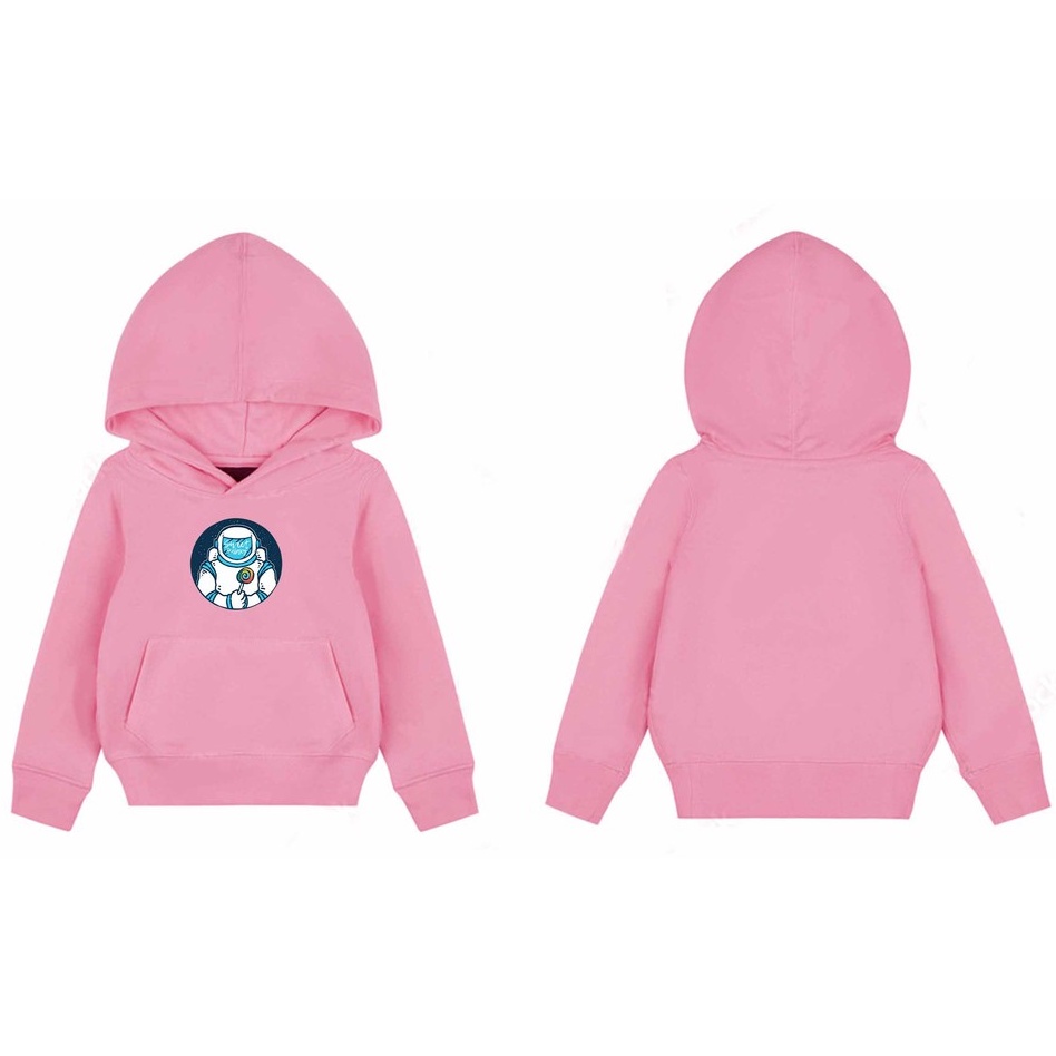 Hoodie Sweet Space Sweater Pakaian Fleece Anak M -XL