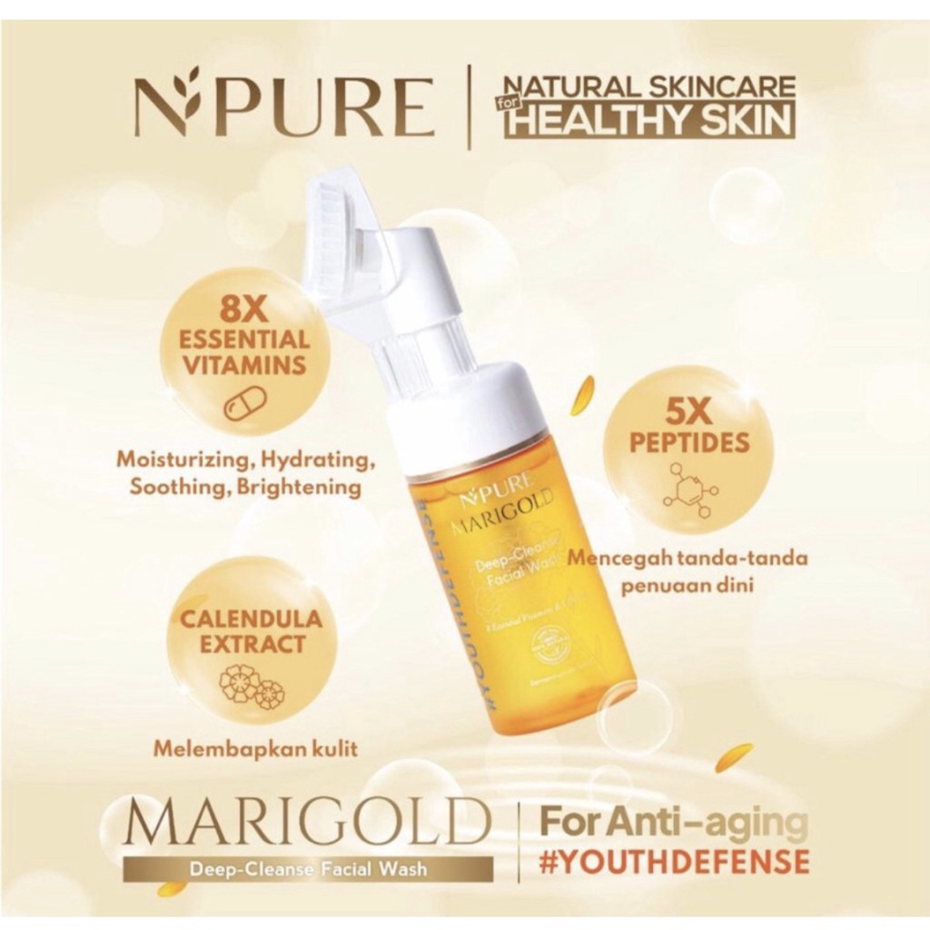 NPURE Marigold Deep Cleanse Facial Wash / Facewash Npure