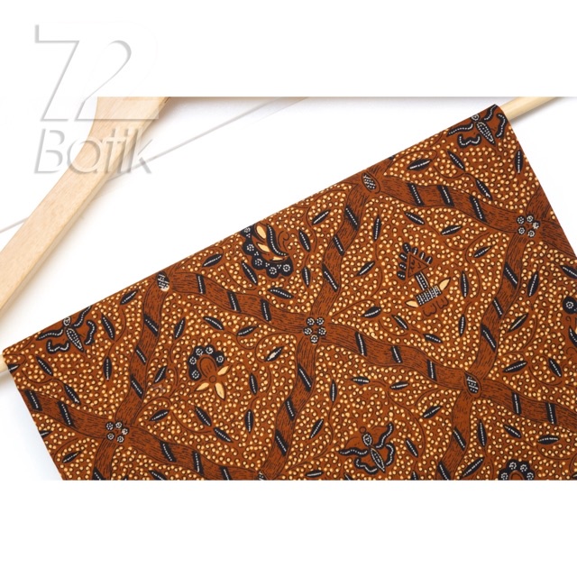 KEMEJA BATIK PRIA Slimfit Lengan Panjang Premium Motif Sidomukti Sogan Klasik Tradisional Jarik Coklat 724251 Cap 72