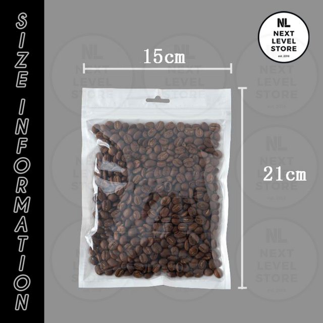 Plastik Klip Aksesoris 15x21 cm Ziplock Putih White Zipper Premium