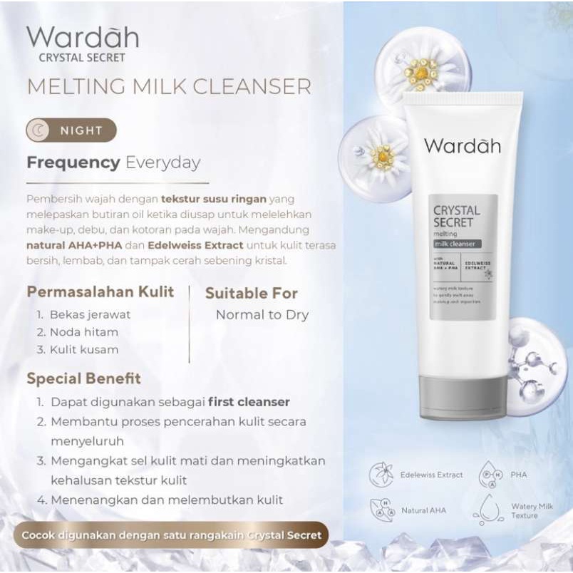 Wardah Crystal Secret Melting Milk Cleanser