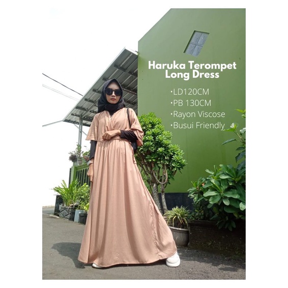 Daster Jumbo Haruka Longdress Ld120cm Bahan Rayon Viscose//Gamis Jumbo super adem lembut//jumbo longdress