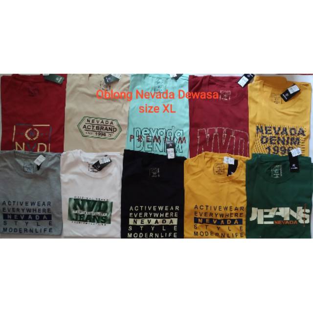  Kaos  Nevada  Tzone pria cowo branded matahari  Shopee 