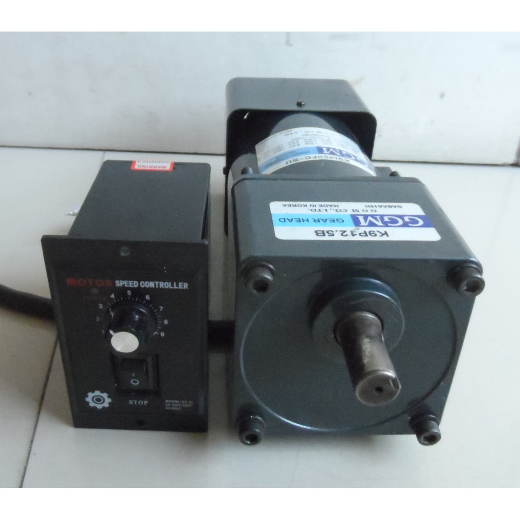 AC Motor -Dinamo AC - Gearbox - 220V - 90W - 100RPM. - Ratio 1 : 12.5 - Speed Control - GGM