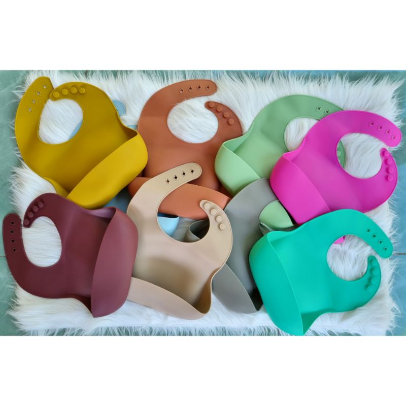 A ( AH03 ) BABY SILICONE BIB / CELEMEK SILIKON BAYI DAN ANAK