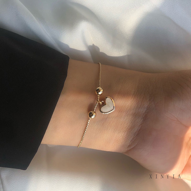 Small Fresh Love Bracelet Korean Version of Simple Jewelry Gold Bracelet Female Accessories