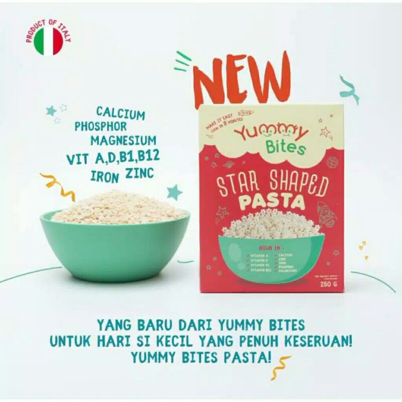 

Yummy Bites Star Shaped Pasta 250gr