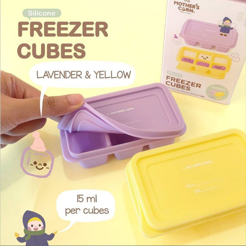 Mother's Corn Silicone Freezer Cube 2pcs Lavender and Yellow