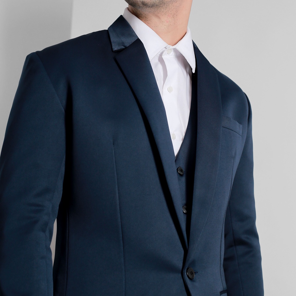 GOLDY - Setelan Jas Celana &amp; Rompi - Peaky Series Biru Navy
