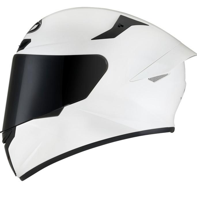 HELM KYT TT COURSE PLAIN (VISOR CLEAR) - WHITE