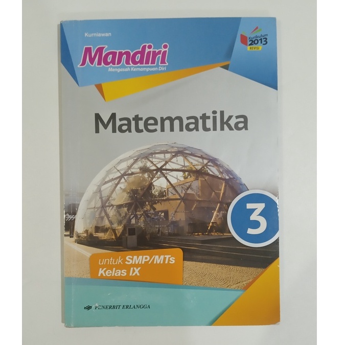 Buku Cetak Bekas Mandiri Matematika SMP Kelas 9 Erlangga